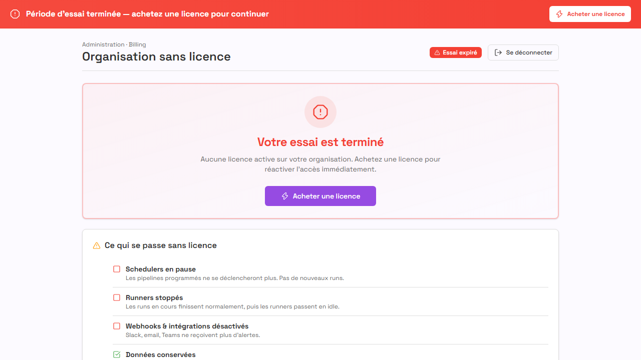 La page Facturation
