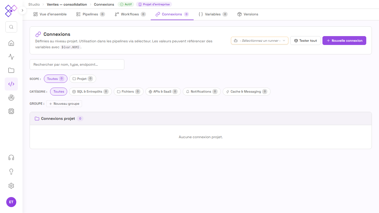 Création d'une connexion base de données
