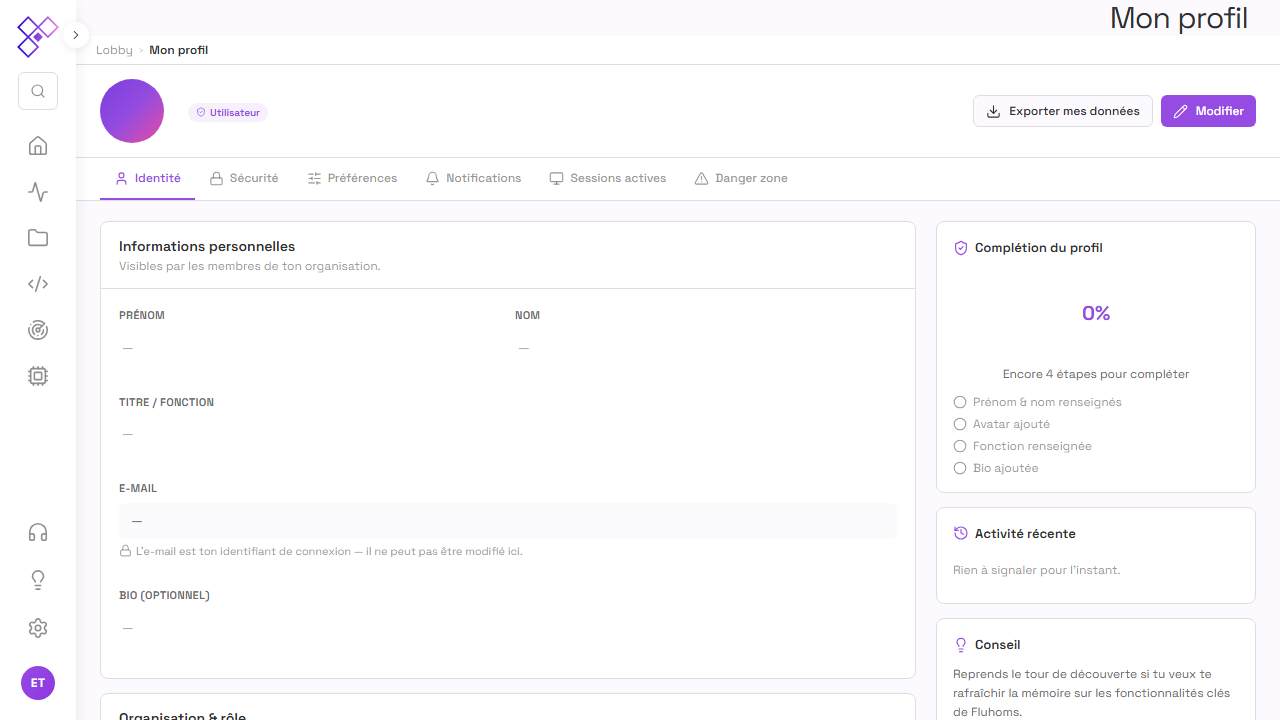 Sécurité et sessions actives